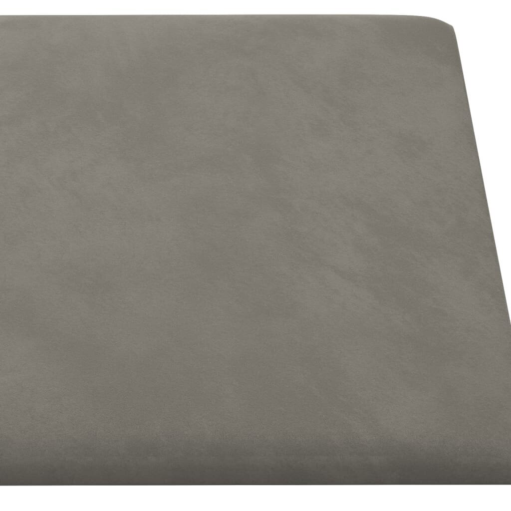 vidaXL Seinäpaneelit 12 kpl Vaaleanharmaa 30x30 cm Velvet 1,08 m² hinta ja tiedot | Sisustuspaneelit | hobbyhall.fi