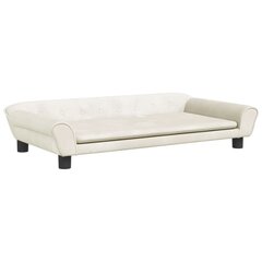 vidaXL Koiran Bed Cream 100x50x21 cm Velvet hinta ja tiedot | Pedit ja pesät | hobbyhall.fi