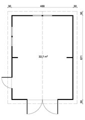 Autotalli Somero 70mm, ovi- ja ikkuna tuplalasilla hinta ja tiedot | Piharakennukset | hobbyhall.fi