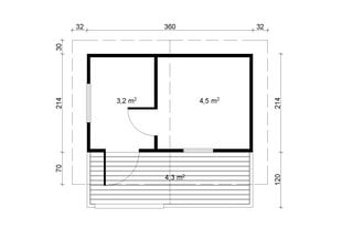 Terassillinen pihasauna Piha-Tuuri 12 hinta ja tiedot | Piharakennukset | hobbyhall.fi