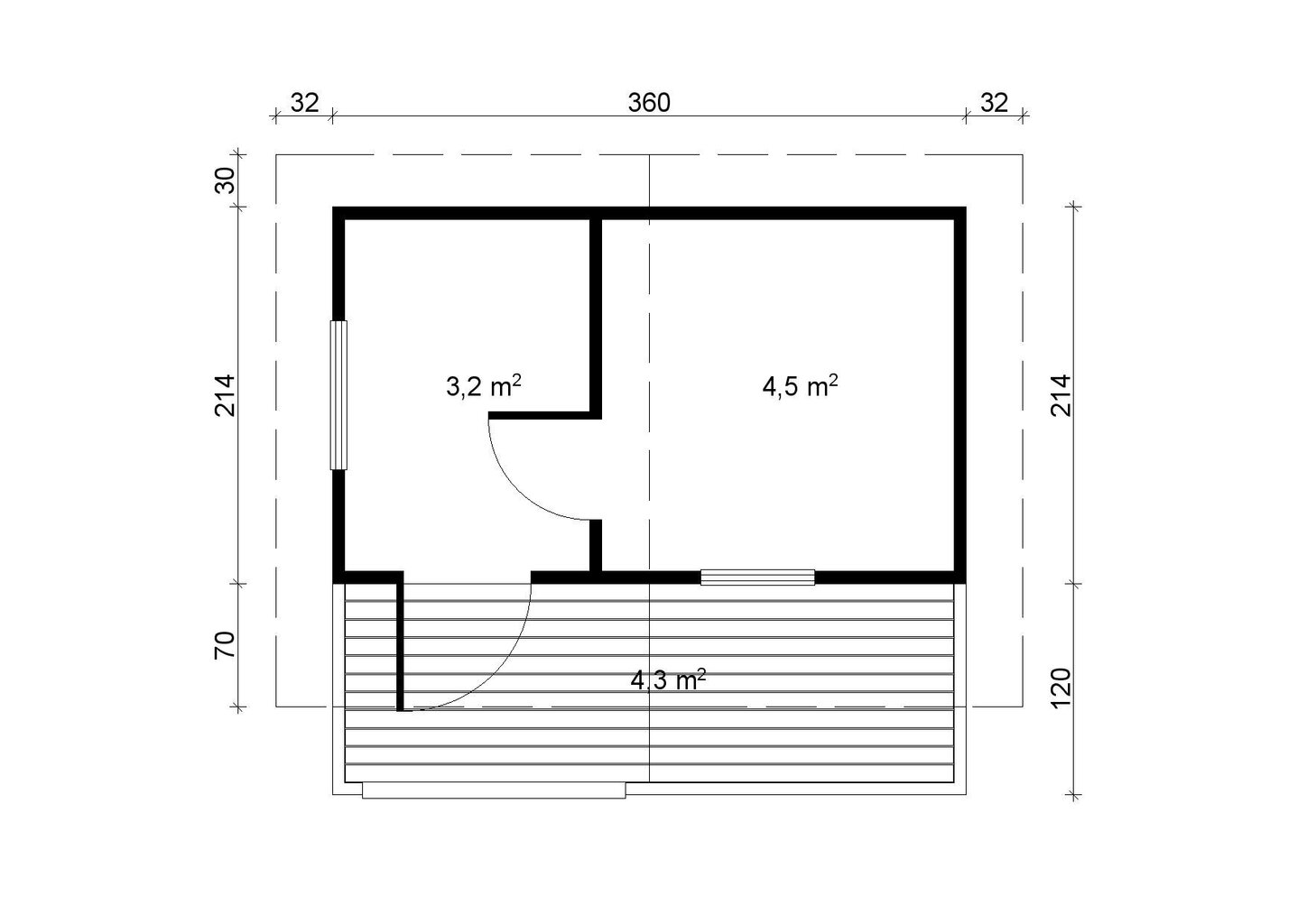 Terassillinen pihasauna Piha-Tuuri 12 hinta ja tiedot | Piharakennukset | hobbyhall.fi