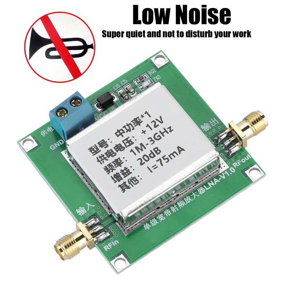 Matalakohinainen LNA RF -laajakaistavahvistinmoduulin signaali Vahvistaa 1-3000MHz 2,4GHz 20dB HF VHF/UH hinta ja tiedot | Kuulokkeet | hobbyhall.fi