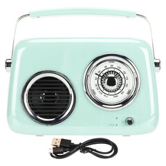 Retro kaiutin-radio Bluetooth Mint Green hinta ja tiedot | Kaiuttimet | hobbyhall.fi