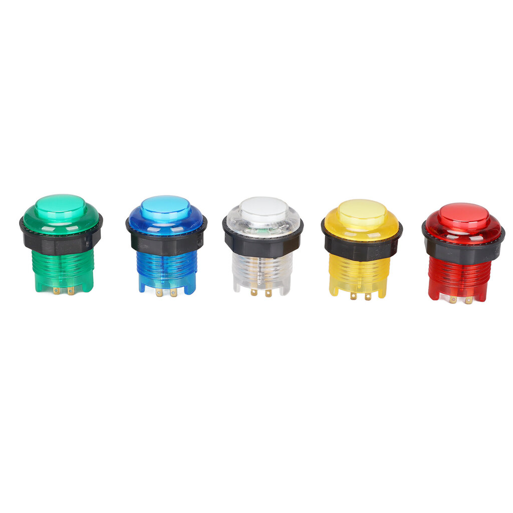 5kpl Arcade Push Buttons Professional LED valaistut painikkeet pelikoneeseen 5V hinta ja tiedot | Pelikonsolitarvikkeet | hobbyhall.fi