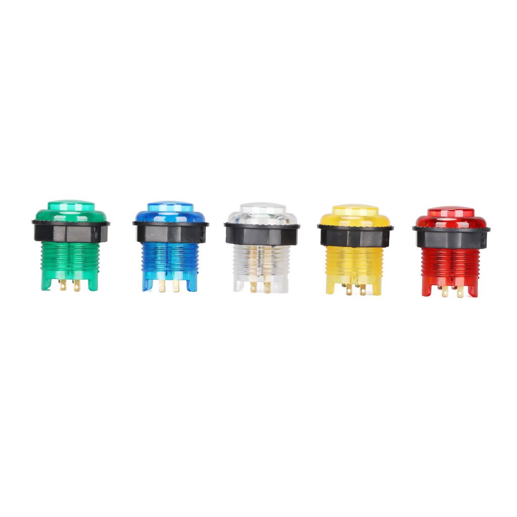 5kpl Arcade Push Buttons Professional LED valaistut painikkeet pelikoneeseen 5V hinta ja tiedot | Pelikonsolitarvikkeet | hobbyhall.fi