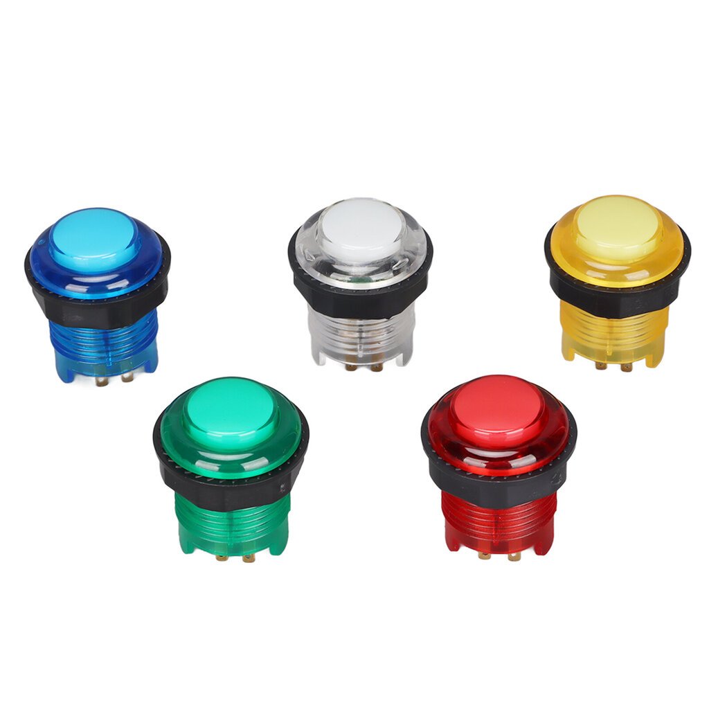 5kpl Arcade Push Buttons Professional LED valaistut painikkeet pelikoneeseen 5V hinta ja tiedot | Pelikonsolitarvikkeet | hobbyhall.fi