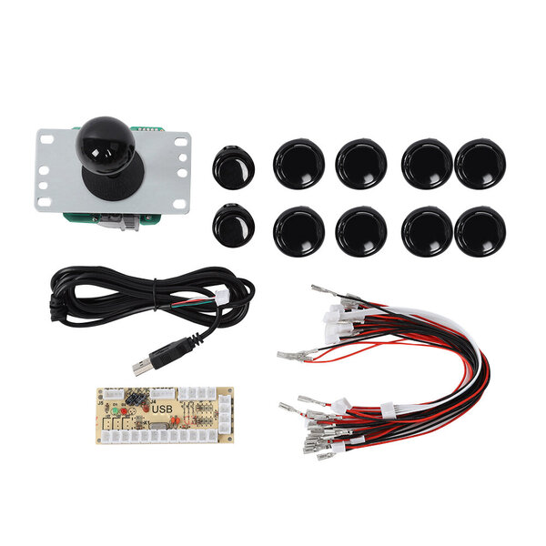 CY-822A DIY Arcade Game Painike ja Joystick Single Rocker Set Raspberry Pi PC Game MachineBlack