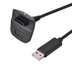 Microsoft for Xbox 360 -langattoman ohjaimen USB-laturin pikalatauskaapelin johto (musta) hinta ja tiedot | Pelikonsolitarvikkeet | hobbyhall.fi