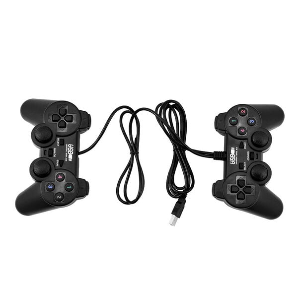 2kpl Universal USB Wired Game Controller Gamepad Double Shock Vibration Dual Joystick PC:lle