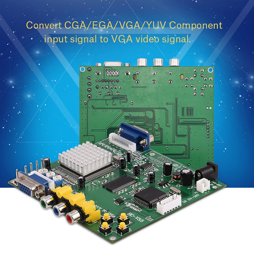 CGA/EGA/YUV/RGB - VGA Arcade Game HD Video Converter -sovitinkortti CRT LCD PDP-näytölle hinta ja tiedot | Pelikonsolitarvikkeet | hobbyhall.fi