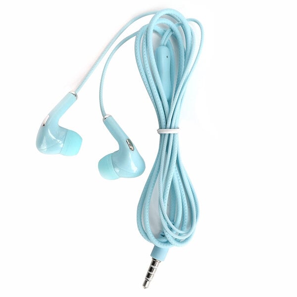 Langalliset urheilukuulokkeet 3,5 mm Universal HiFi Music Bass -kuulokkeet mikrofonilla Blue