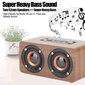 Puu Bluetooth Kaiutin Subwoofer FM Radio HiFi Musiikki Kello Hälytys Stereo Subwoofer ? Ruskea vilja hinta ja tiedot | Kuulokkeet | hobbyhall.fi