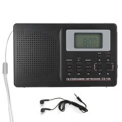 CS?106 Full Band Radio Mini FM/AM/SW/MW vastaanotin digitaalisella kellokuulokkeella hinta ja tiedot | Kelloradiot ja herätyskellot | hobbyhall.fi