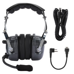 Black Head Mount Aviation Noise Reduction Headset Kilpamelua vaimentavat kuulokkeet BAOFENG/MotorolaM Headille hinta ja tiedot | Kuulokkeet | hobbyhall.fi