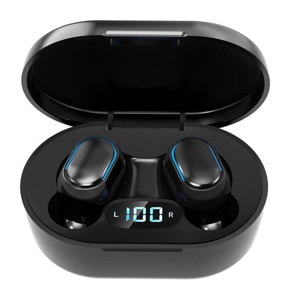 BT Earbuds -monitoimiset tyylikkäät Mini HiFi Stereo Sound -johdottomat urheilukuulokkeet Power LED -näytöllä musta