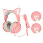 SOMIC pelikuulokkeet Cat Ear PC pelikuulokkeet 7.1 USB Luminous sisäänvedettävä mikrofoni Pink hinta ja tiedot | Kuulokkeet | hobbyhall.fi