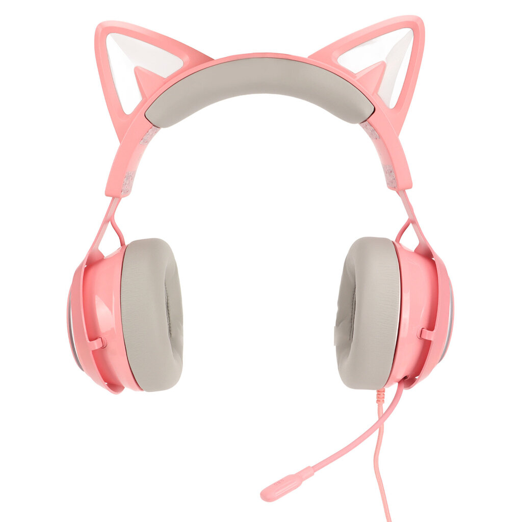 SOMIC pelikuulokkeet Cat Ear PC pelikuulokkeet 7.1 USB Luminous sisäänvedettävä mikrofoni Pink hinta ja tiedot | Kuulokkeet | hobbyhall.fi