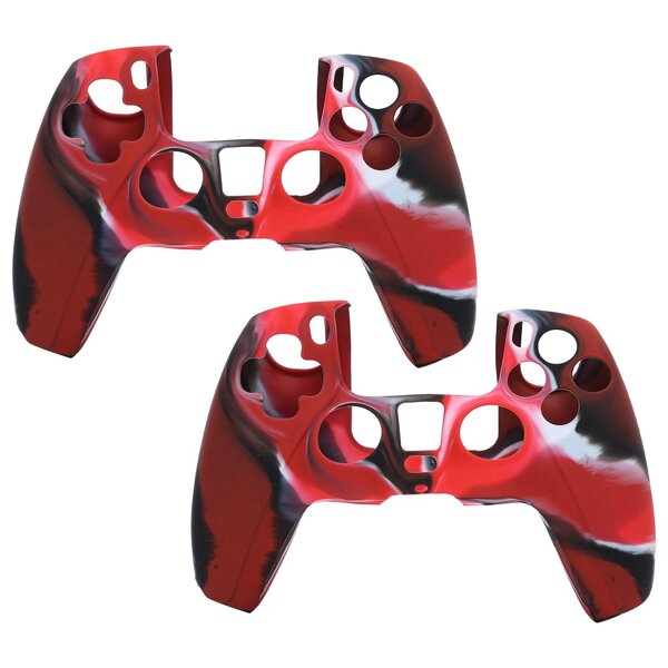 kpl Gamepad Suojakuori naamiointi silikonikotelo Skin PS5-peliohjaimelleCamo Red