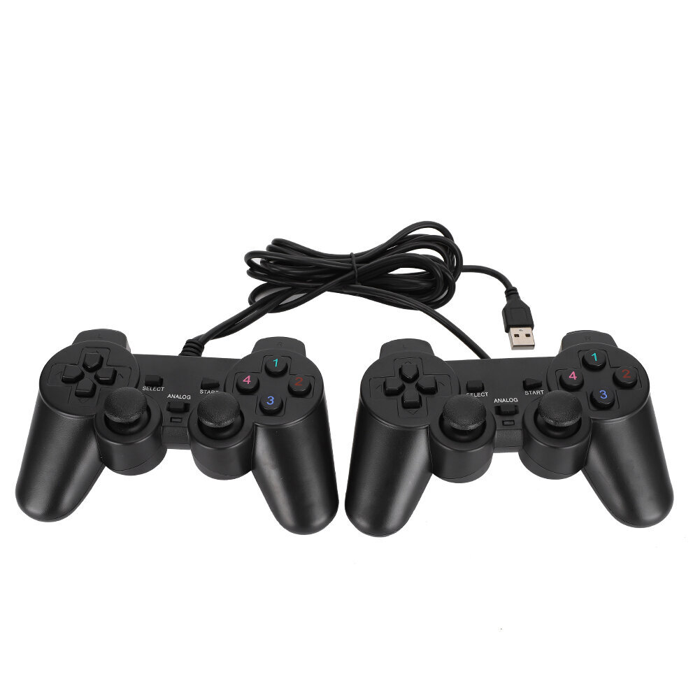 208-2 USB Vibration Double Action Gamepad Peliohjain Joystick PC-tietokoneelle hinta ja tiedot | Pelikonsolitarvikkeet | hobbyhall.fi