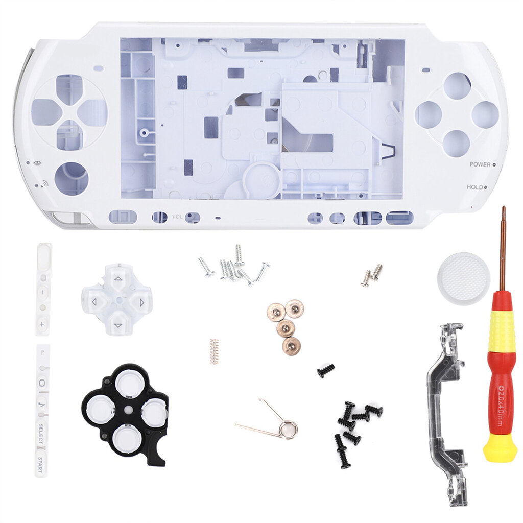 PSP3000-pelikonsolikotelolle, koko kotelo, ruuvimeisselillä käytettävä kompakti (valkoinen) hinta ja tiedot | Pelikonsolitarvikkeet | hobbyhall.fi