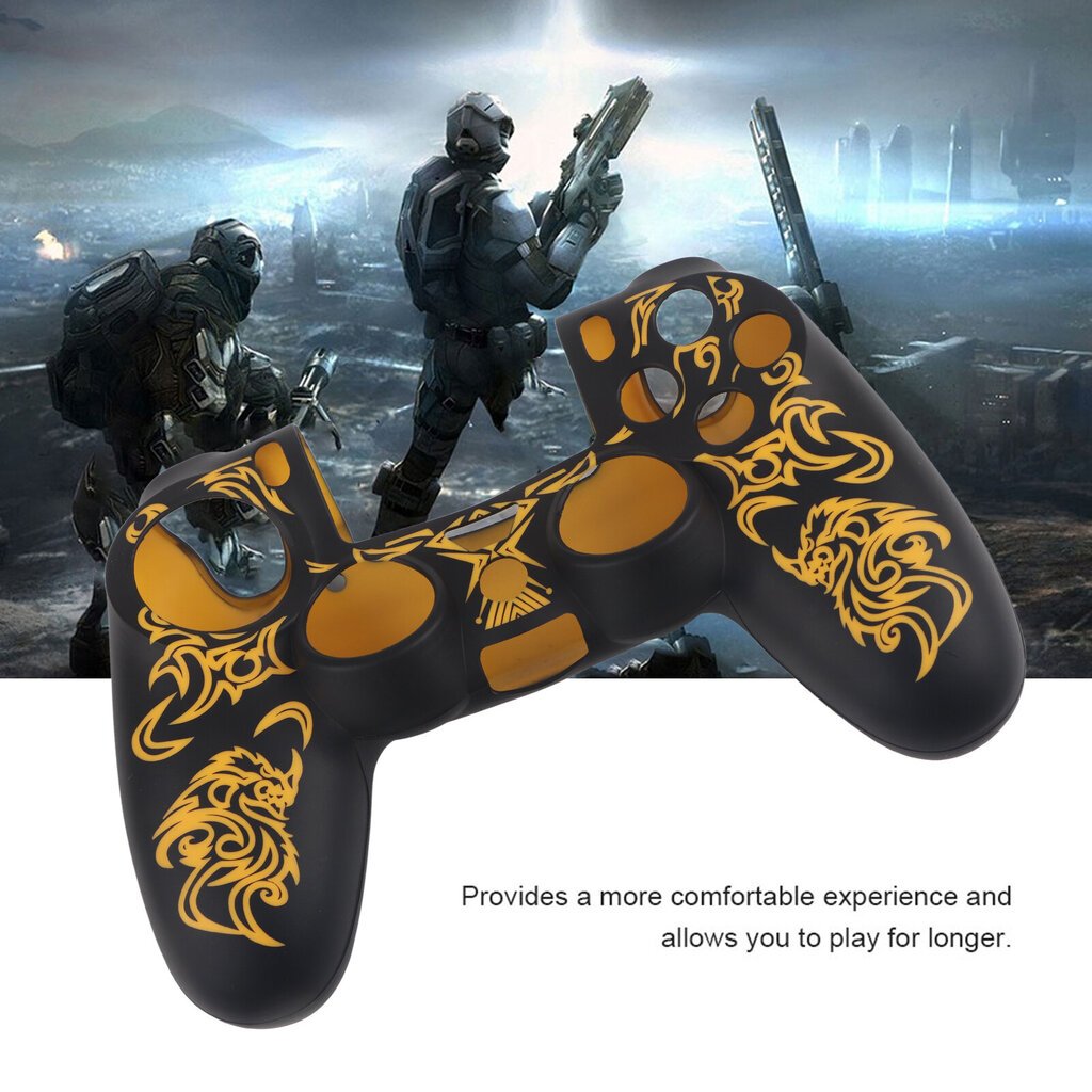 Pehmeä silikonikotelo Skin Grip Shell Cover 4 Controller Keltainen hinta ja tiedot | Pelikonsolitarvikkeet | hobbyhall.fi