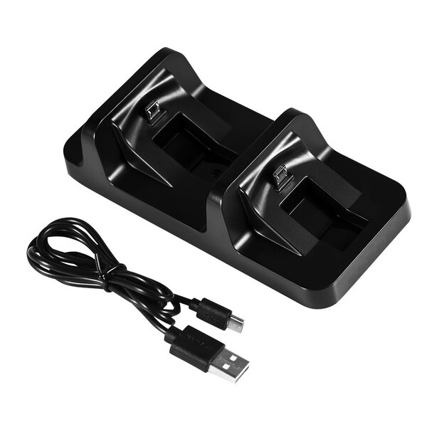 Dual Charging Dock Dock -telakointiasemajalusta USB-laturi PlayStation 4 PS4 -peliohjaimelle