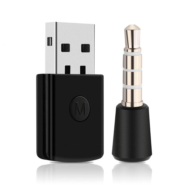 USB 2.0 Langaton kuulokemikrofoni Bluetooth 4.0 Dongle 3,5 mm:n mikrofonisovittimella PS4:lle