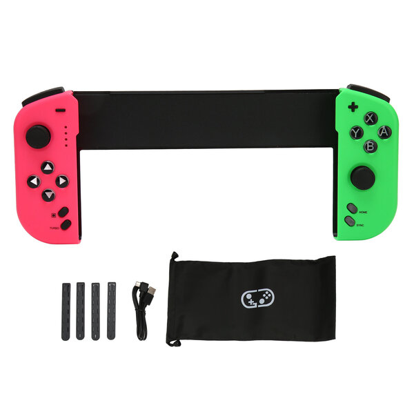 Langaton peliohjain monitoiminen 6-akselinen Body Sense Turbo Function Bluetooth-peliohjain Switch Joyconille Pink Green