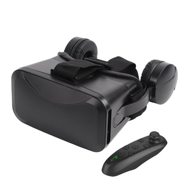 VR-kuulokkeet kaukosäätimellä 3D-lasit Virtuaalitodellisuuskuulokkeet VR-peleihin ja 3D-elokuviin