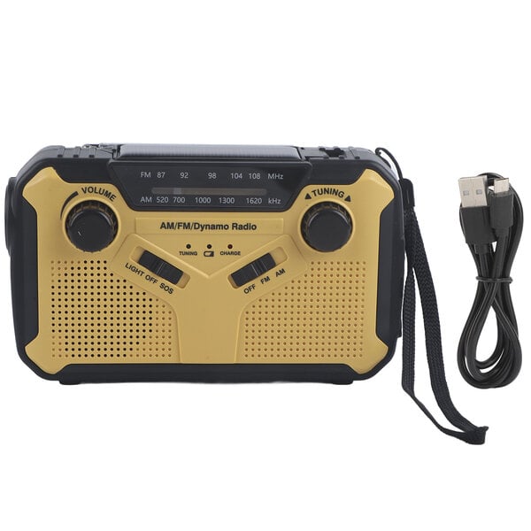 Hätäradio Aurinkoenergia Käsikampi Power Weather Radio Kannettava Outdoor FM AM Radio SOS