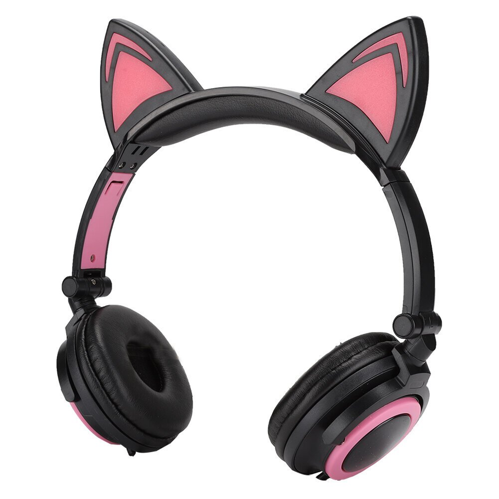 CL107 Cat Ear Taitettava Musiikki Micro USB -kuulokekuulokkeet LED-valolla PC-matkapuhelimeenMusta ja punainen hinta ja tiedot | Kuulokkeet | hobbyhall.fi