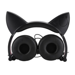 CL107 Cat Ear Taitettava Musiikki Micro USB -kuulokekuulokkeet LED-valolla PC-matkapuhelimeenMusta ja punainen hinta ja tiedot | Kuulokkeet | hobbyhall.fi