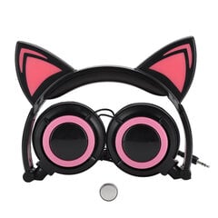 CL107 Cat Ear Taitettava Musiikki Micro USB -kuulokekuulokkeet LED-valolla PC-matkapuhelimeenMusta ja punainen hinta ja tiedot | Kuulokkeet | hobbyhall.fi