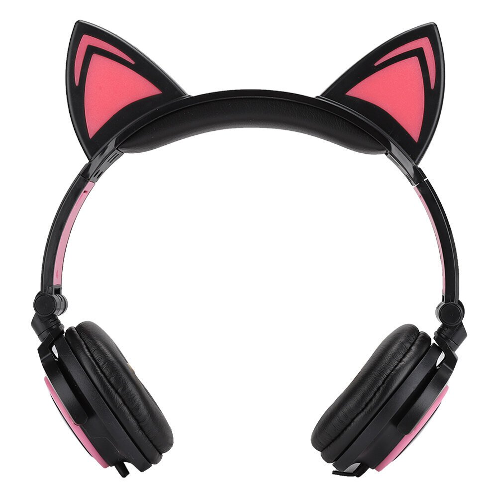 CL107 Cat Ear Taitettava Musiikki Micro USB -kuulokekuulokkeet LED-valolla PC-matkapuhelimeenMusta ja punainen hinta ja tiedot | Kuulokkeet | hobbyhall.fi