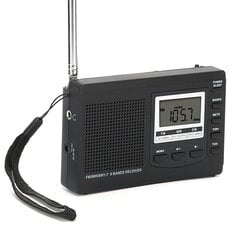 Kannettavat miniradiot FM/MW/SW-vastaanotin digitaalisella herätyskellolla FM-radiovastaanottimella musta hinta ja tiedot | Kuulokkeet | hobbyhall.fi