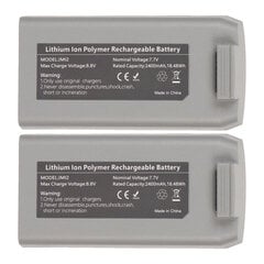 kpl RC Drone Battery 7.7V 2400mAh Kaukosäätimen UAV-varaakku DJI Mavic Mini 2 for Mini 2 SE:lle Mini SE:lle hinta ja tiedot | Älylaitteiden lisätarvikkeet | hobbyhall.fi