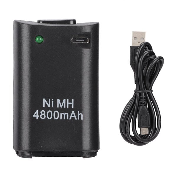 2-in 1 4800 mAh ladattava Gamepad Ni MH -akku Xbox 360 -ohjainkonsolille