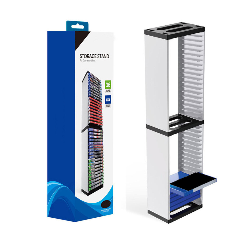 Double Video Game Storage Tower Durable Store 36 pelilevyjen säilytyshylly PS5:lle hinta ja tiedot | Pelikonsolitarvikkeet | hobbyhall.fi