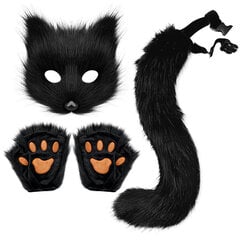 Halloween puku kettuaamio hanskat peto häntä cos hinta ja tiedot | Pehmolelut | hobbyhall.fi