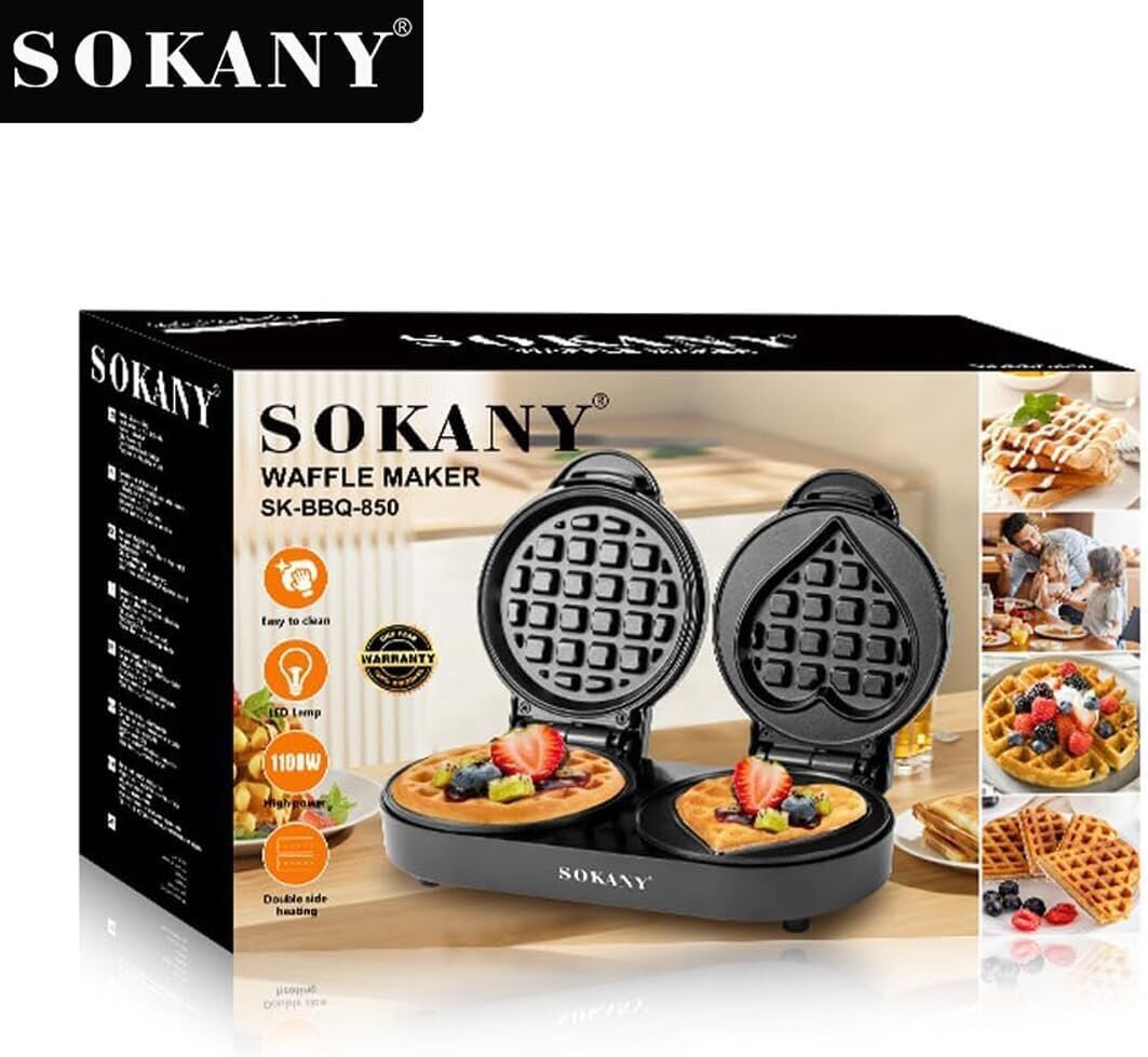 SOKANY SK-850 Kaksinkertainen vohvelikone hinta ja tiedot | Vohveliraudat | hobbyhall.fi