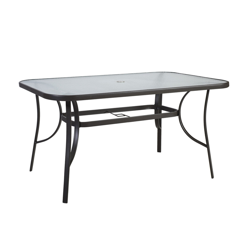 Dublin-pöytä, 150 x 90 x 70 cm, tummanruskea hinta ja tiedot | Puutarhapöydät | hobbyhall.fi