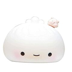 Pyöreä Dumpling Girl Night Light Powered by ladattava akku, söpö silikoni lohduttava yövalo pojille ja tytöille, Syntymäpäivä hinta ja tiedot | Lastenhuoneen valaisimet | hobbyhall.fi