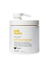 MILK SHAKE - ARGAN DEEP TREATMENT hiusnaamio arganöljyllä, 500 ml hinta ja tiedot | Hiusnaamiot, öljyt ja seerumit | hobbyhall.fi