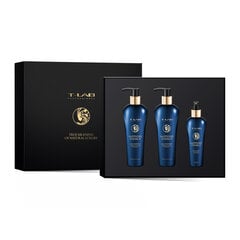 Setti hiustenhoitoon T-LAB Professional Sapphire Energy: shampoo 300ml + hoitoaine - naamio 300ml + sumu 150ml hinta ja tiedot | Naamiot, öljyt ja seerumit | hobbyhall.fi