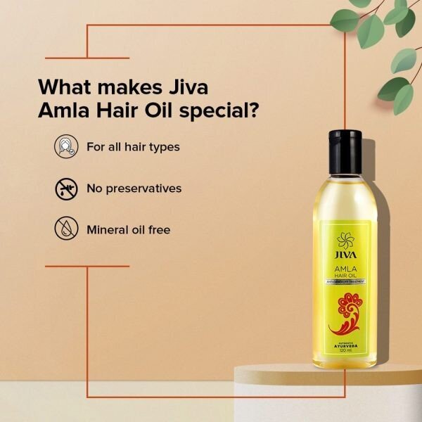 Ravitseva hiusöljy Amla, Jiva Ayurveda, 200ml hinta ja tiedot | Hiusnaamiot, öljyt ja seerumit | hobbyhall.fi