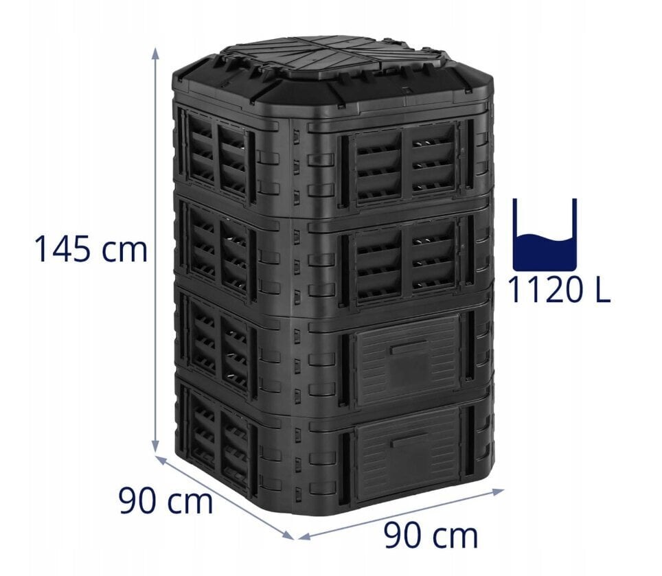 Kompostori Expondo, 1120l hinta ja tiedot | Kompostorit ja jäteastiat | hobbyhall.fi