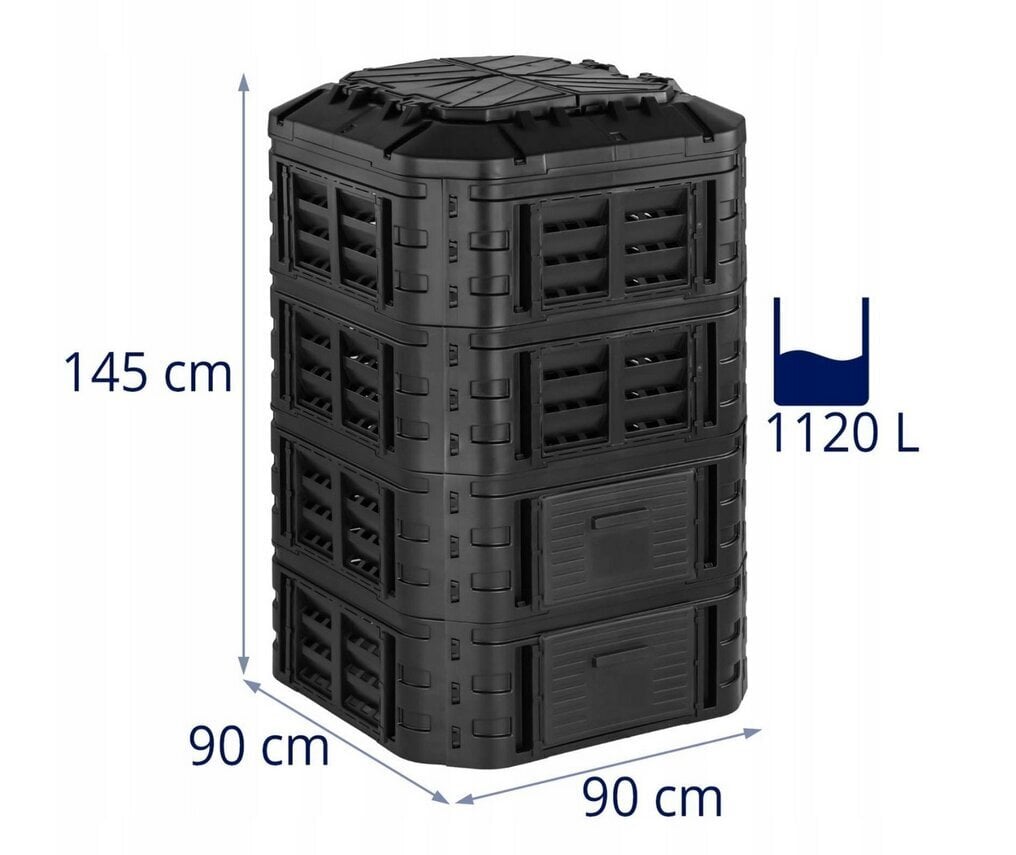 Kompostori Expondo, 1120l hinta ja tiedot | Kompostorit ja jäteastiat | hobbyhall.fi