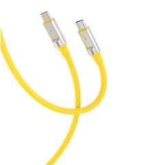 XO-kaapeli NB-Q252B USB-C - USB-C 1,0 m 60W keltainen hinta ja tiedot | Kaapelit ja adapterit | hobbyhall.fi