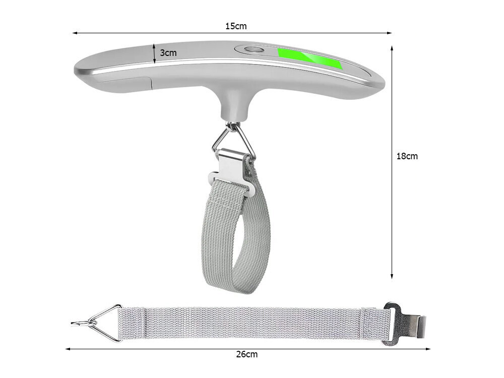 Kannettava matkatavaravaaka Perfee hinta ja tiedot | Vaa'at | hobbyhall.fi