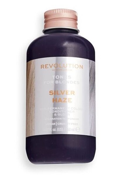 Puolipysyvä hiusväri vaaleille hiuksille Revolution Haircare London Tones for Blondes, 150 ml, Silver Haze